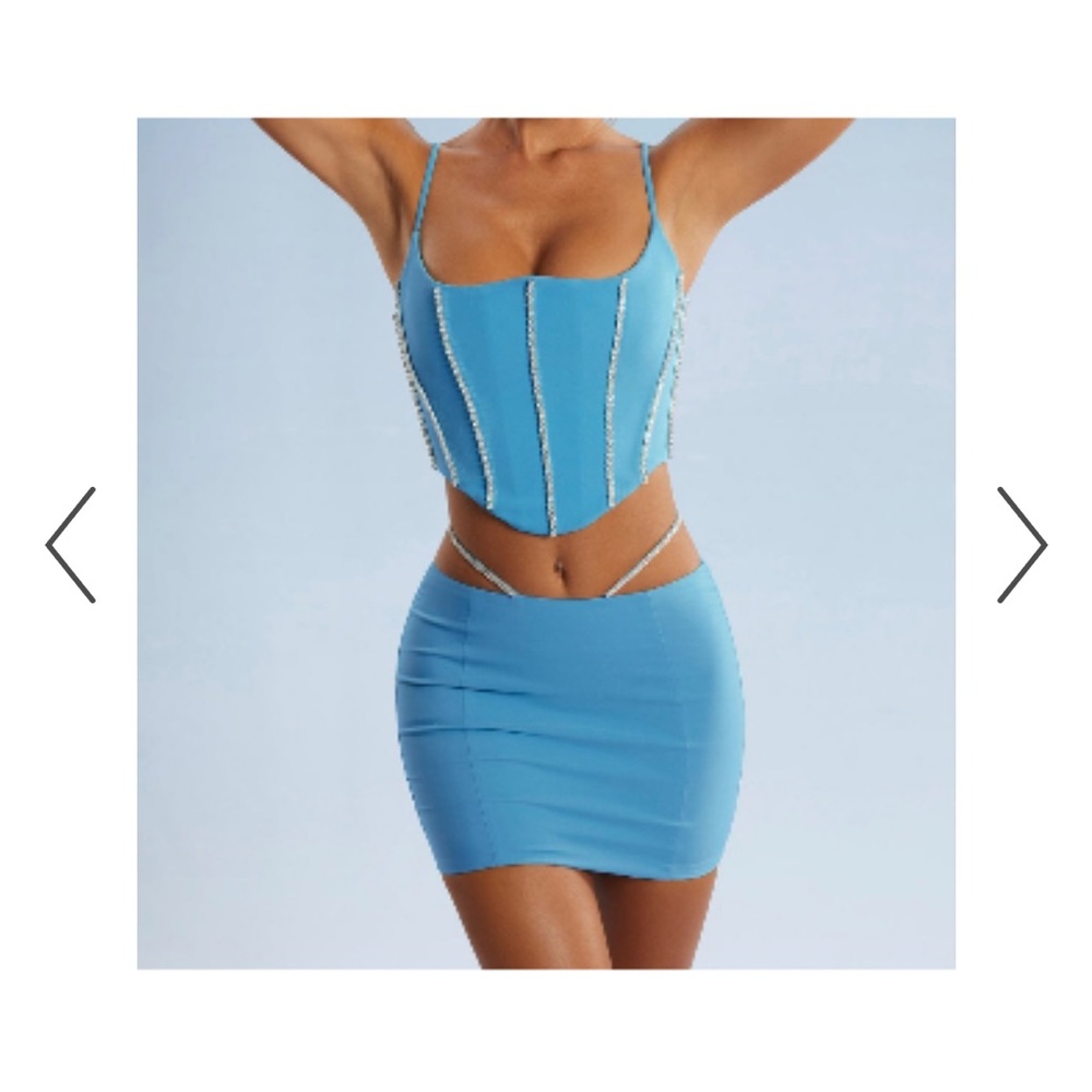 Oh Polly Rhinestone 2 Piece Set Brand New